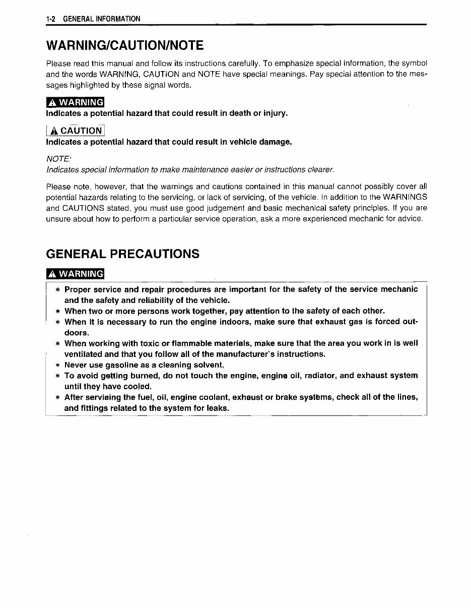 2000-2001 Suzuki LT-A500F ATV OEM Service & Repair Manual preview img 6