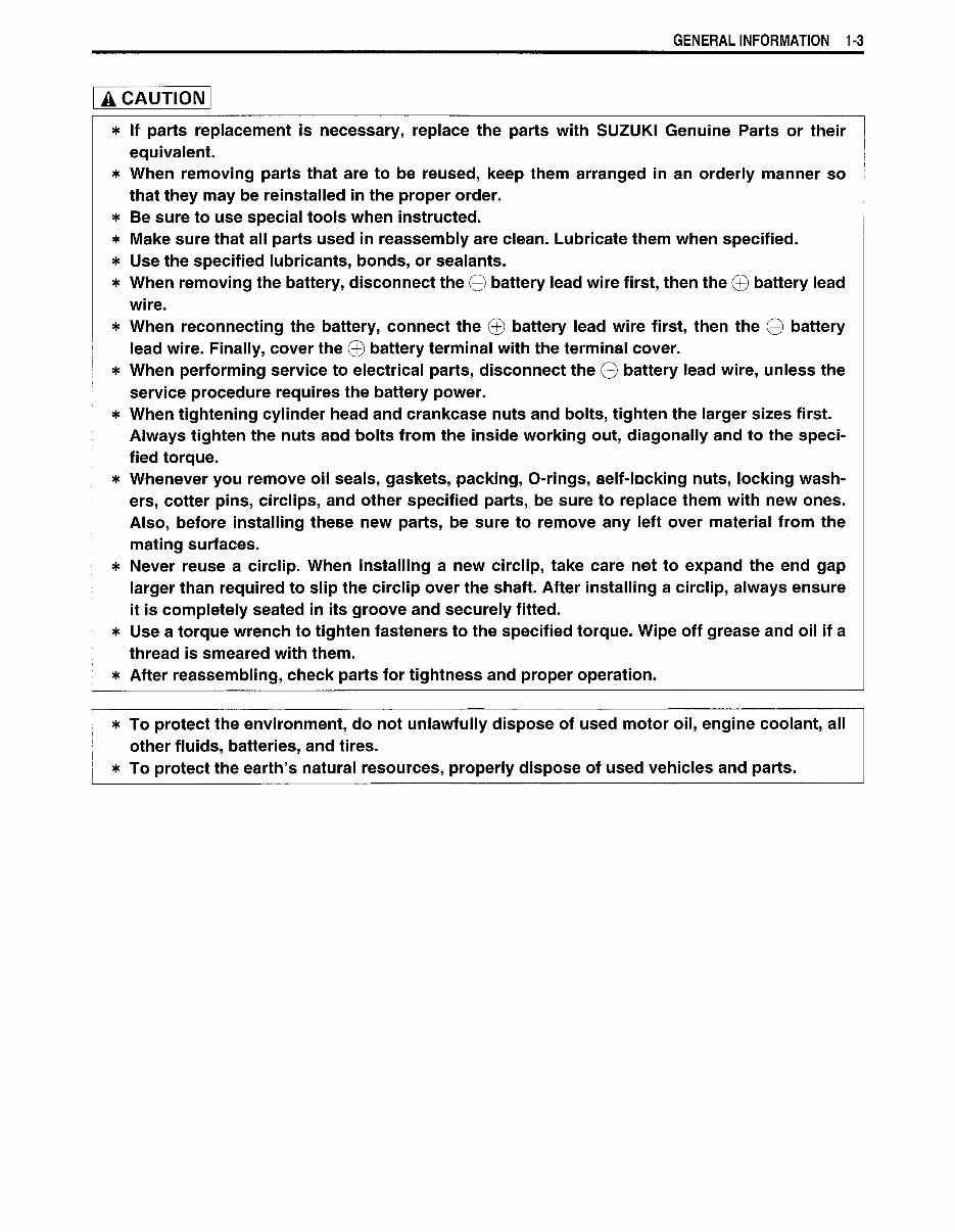 2000-2001 Suzuki LT-A500F ATV OEM Service & Repair Manual preview img 7