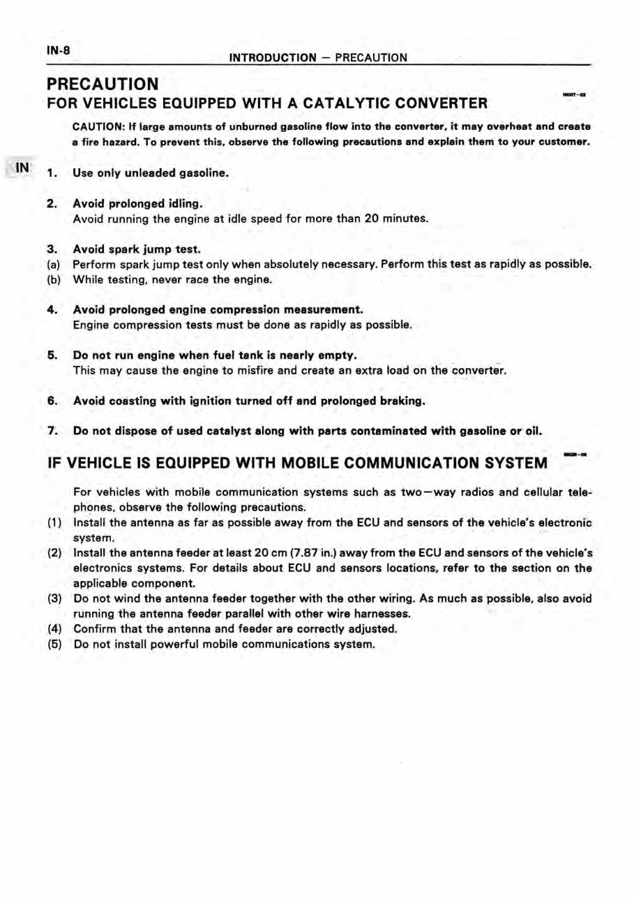 Toyota 3S-FE, 3S-GE, 3S-GTE, 5S-FE Engines OEM Service & Repair Manual preview img 10