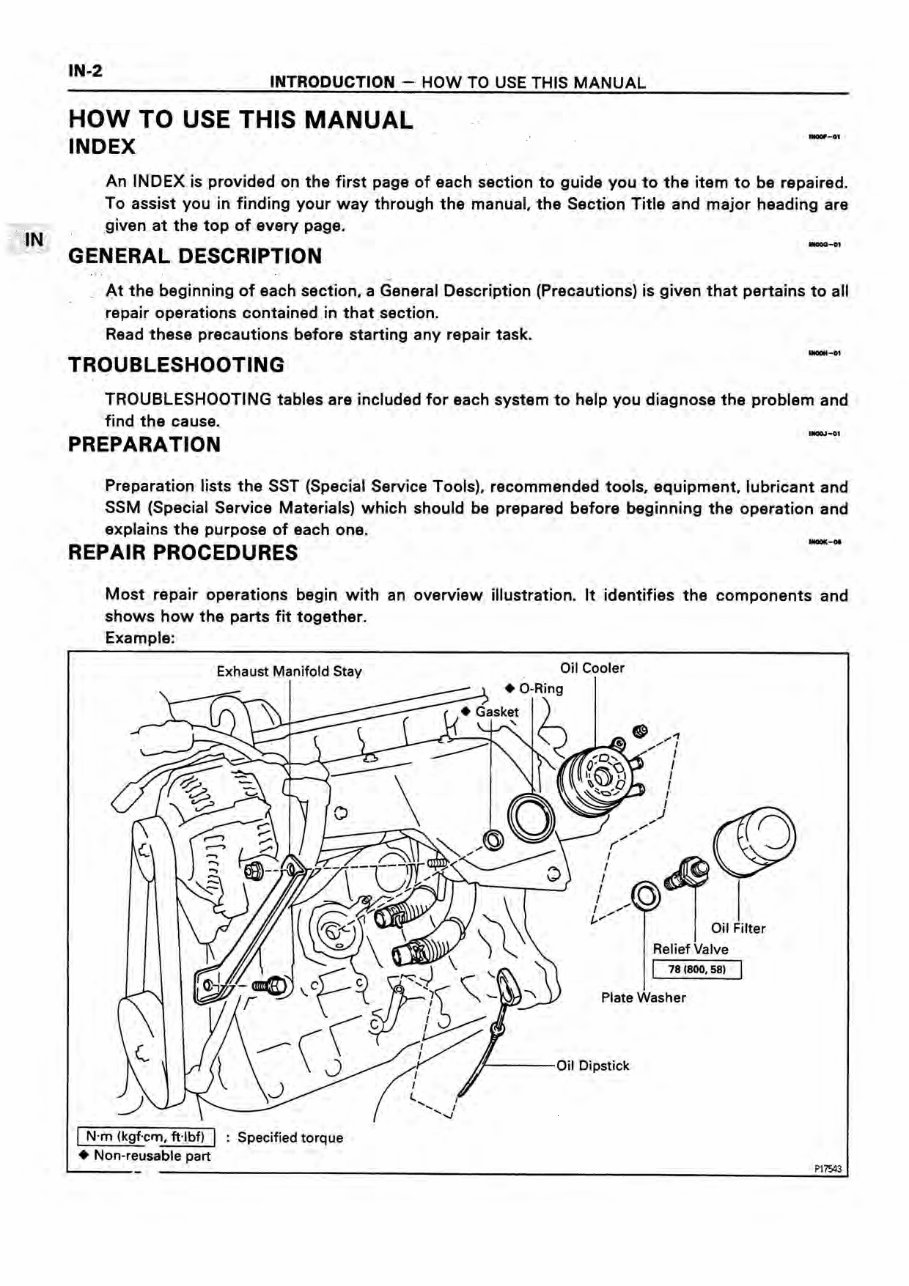 Toyota 3S-FE, 3S-GE, 3S-GTE, 5S-FE Engines OEM Service & Repair Manual preview img 4