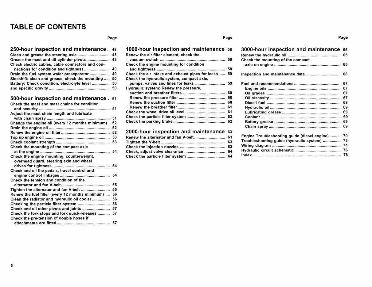 Linde Diesel Forklift Truck 351-02 series: H20, H25, H30 Operating manual (User Manual) preview img 6