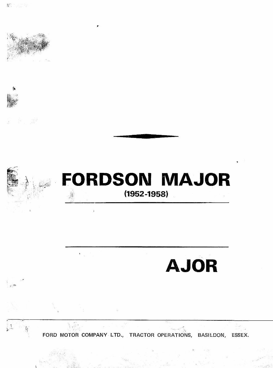 Ford Fordson Major Tractor Service Manual preview img 1