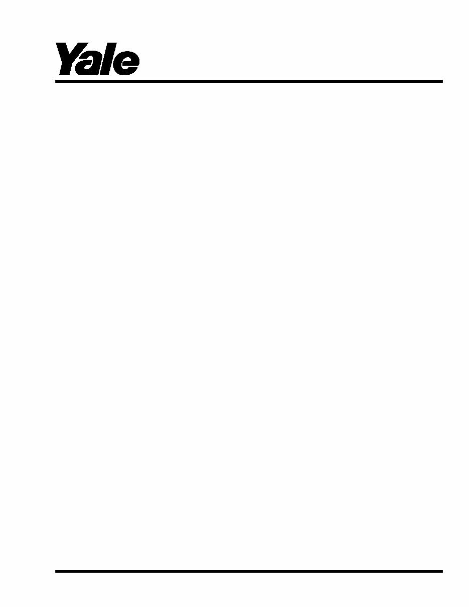 Yale Pallet Truck MPE060E [A896], MPE080E [A890], MPW060E [A897], MPW065E [A894], MPW080E [A891] Workshop Service Manual preview img 1