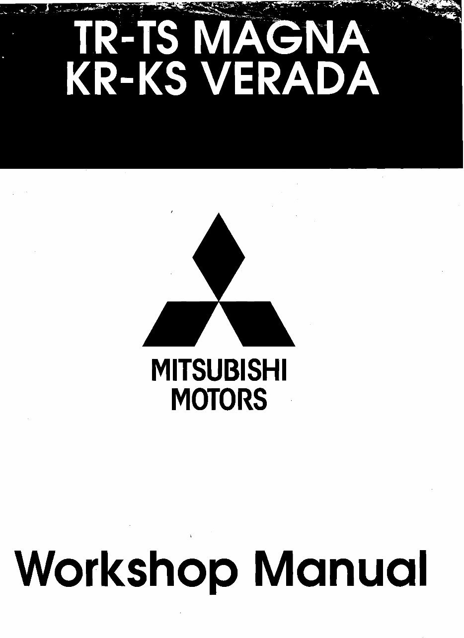 1991-1996 Mitsubishi Magna Verada TR TS KR KS Service & Repair Manual preview img 1