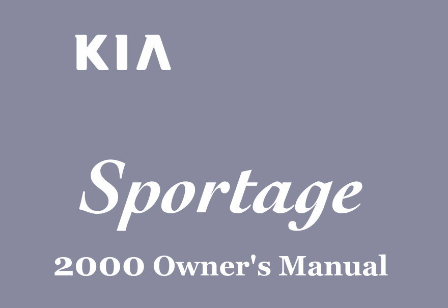 1997 Kia Sportage Service & Repair Manual preview img 1