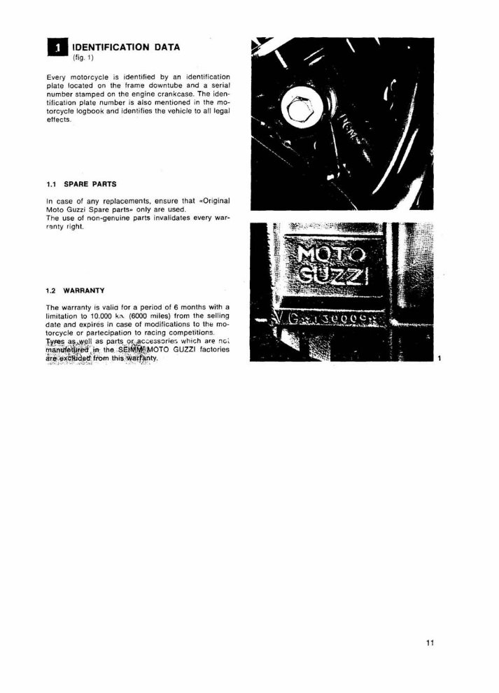 MOTO GUZZI V1000 G5 850 LE MANS SP Workshop Manual preview img 10