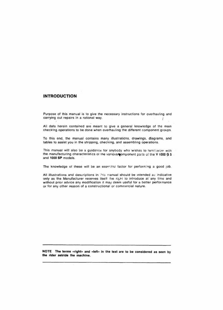 MOTO GUZZI V1000 G5 850 LE MANS SP Workshop Manual preview img 2