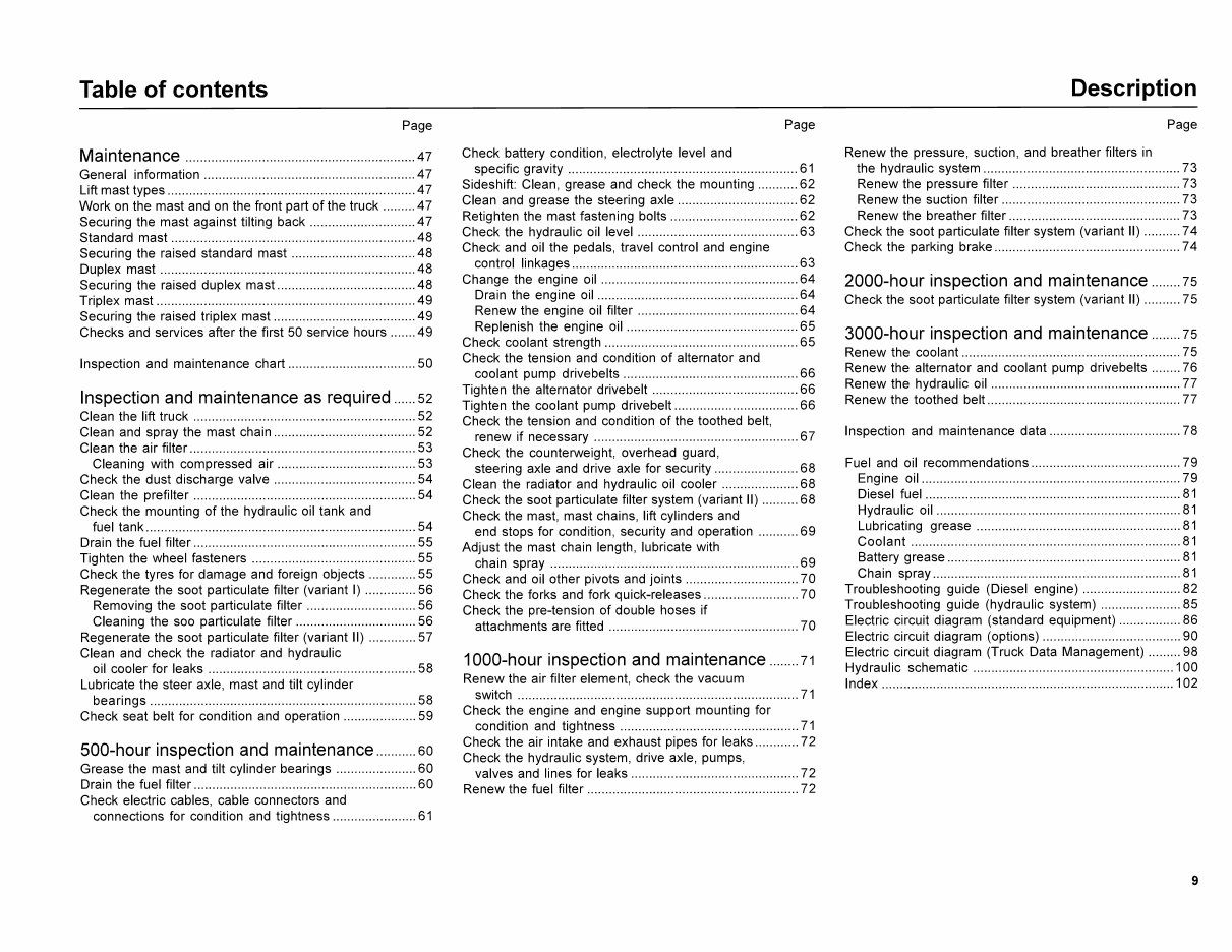 Linde Forklift Truck H350-03 Series with Diesel Engine: H12, H16, H18, H20 Operating Manual (User Manual) preview img 10
