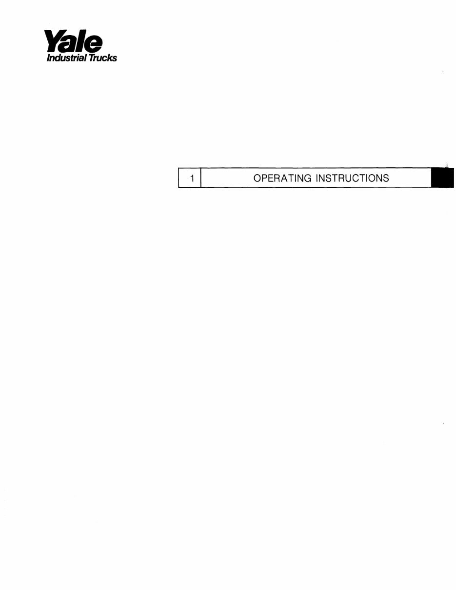 Yale ERC 030 AC Electric Forklift Factory Service & Work Shop Manual preview img 6