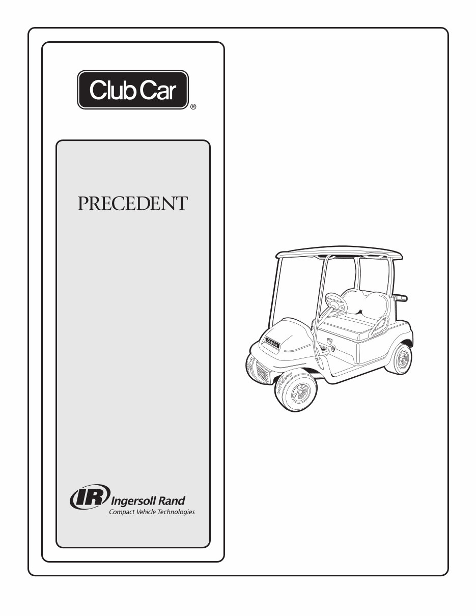 2006-2007 Club Car Precedent Electric Vehicle Repair Manual preview img 1