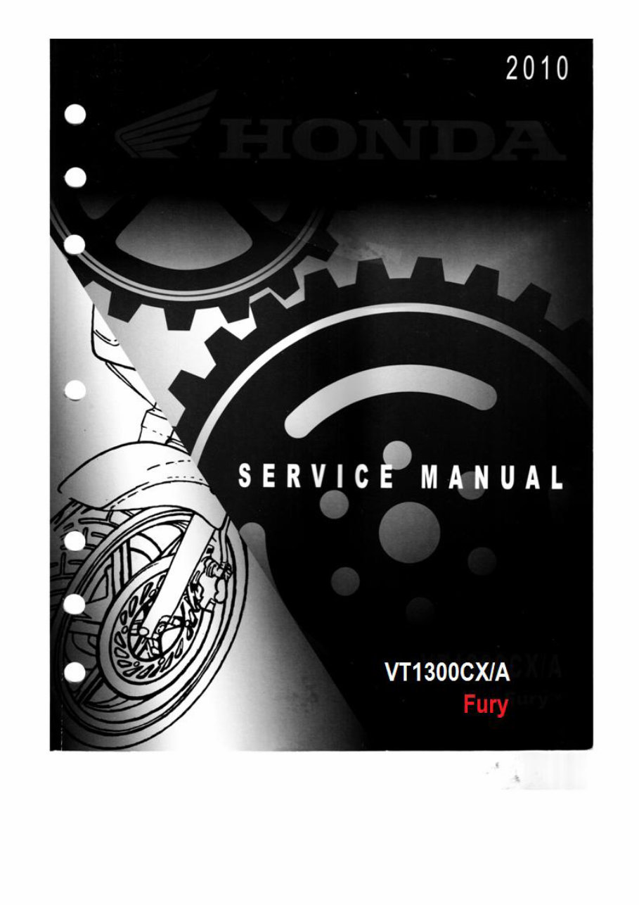 2010-2015 Honda VT1300CX VT1300CXA Fury Motorcycle Service & Repair Manual preview img 1