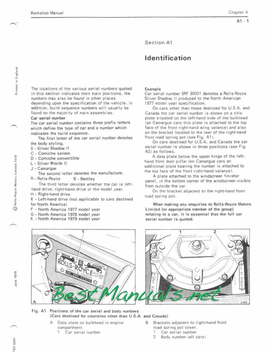 1977-1980 Rolls Royce Silver Shadow II Wraith II Corniche Camargue Bentley T2 Service & Repair Manual preview img 3