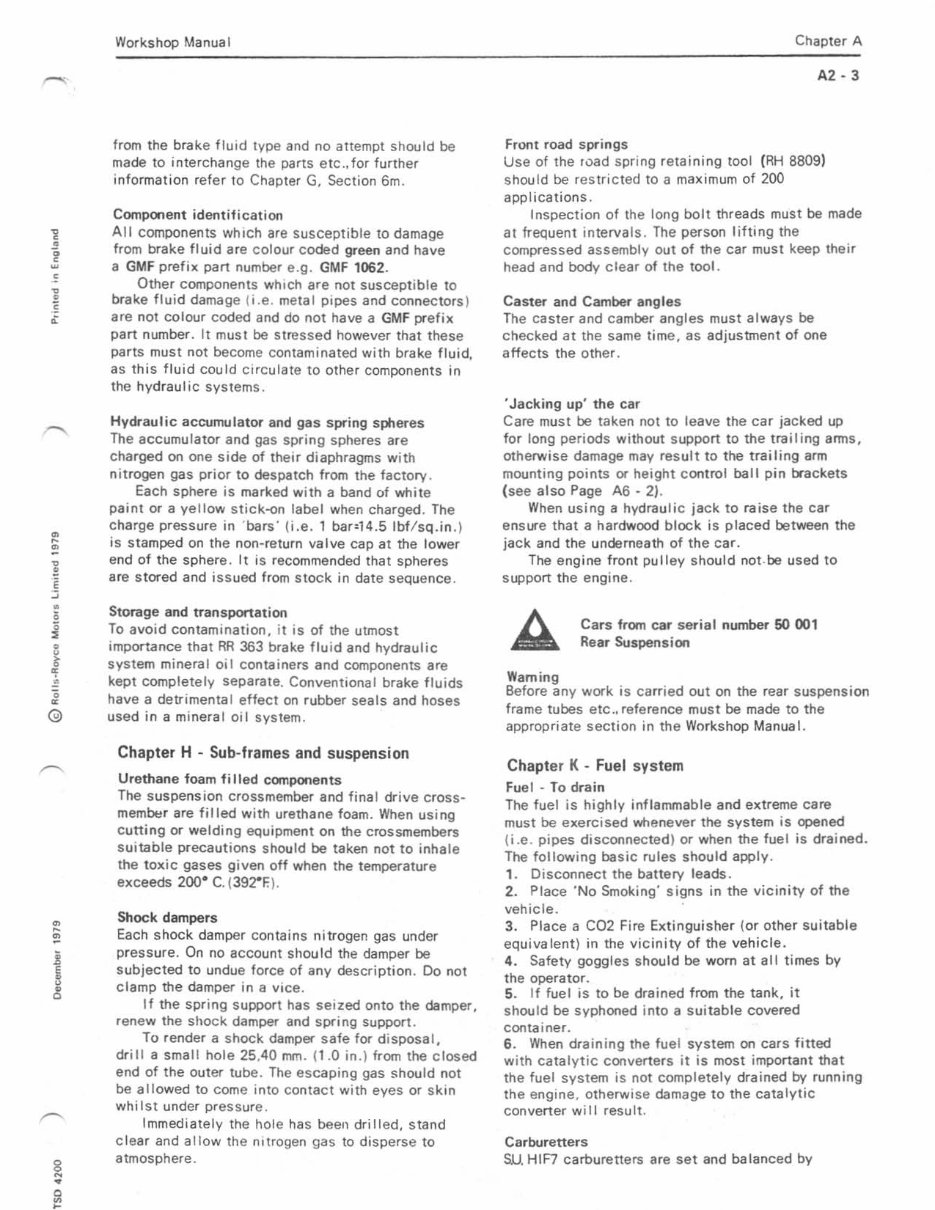 1977-1980 Rolls Royce Silver Shadow II Wraith II Corniche Camargue Bentley T2 Service & Repair Manual preview img 7