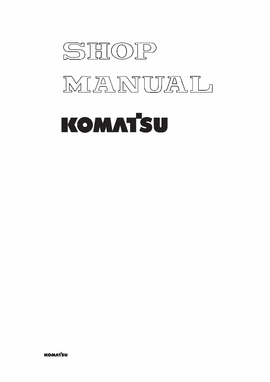 KOMATSU PC210LC-7K SN K40001 and up Service Manual preview img 1