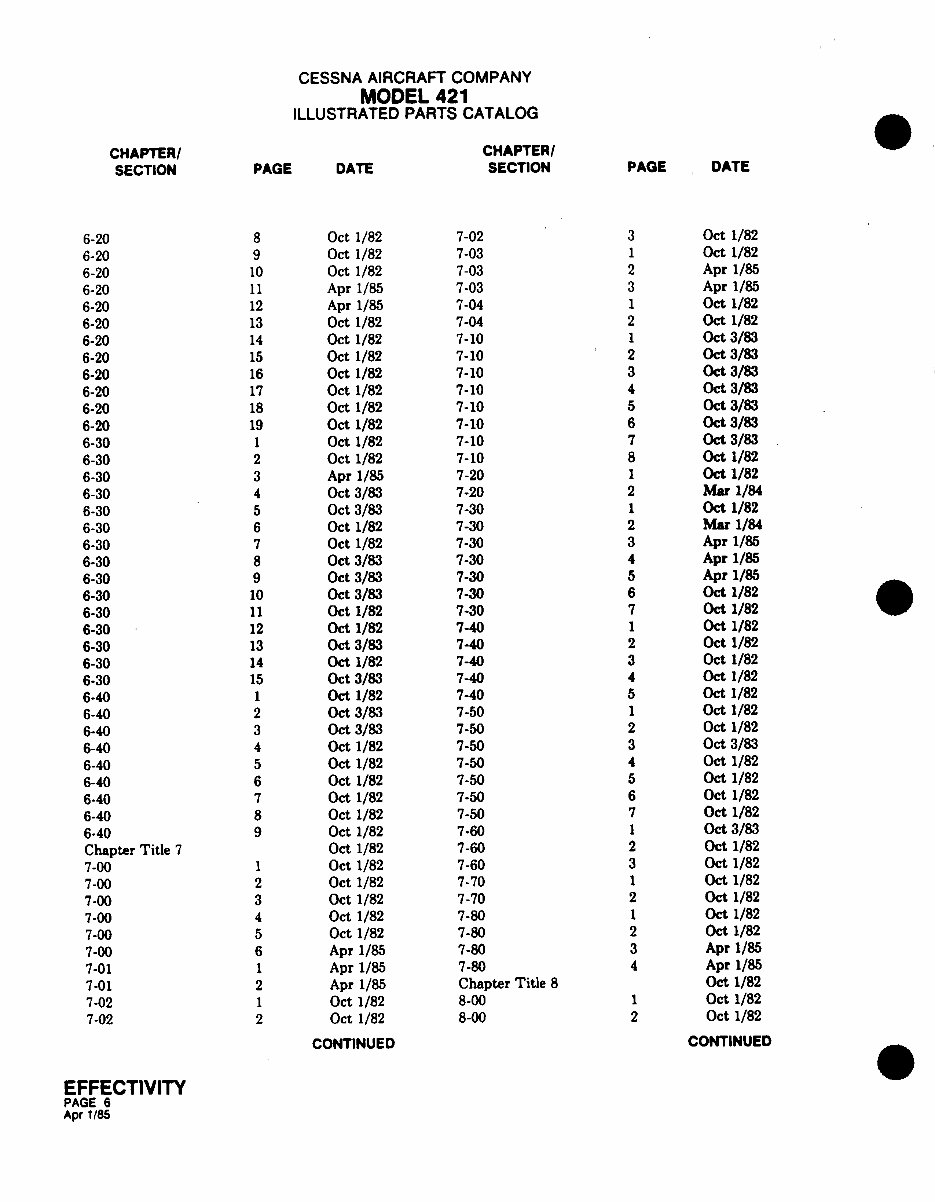 Cessna 421C IPC parts manual P654-3-12 1976 - 1985 preview img 10