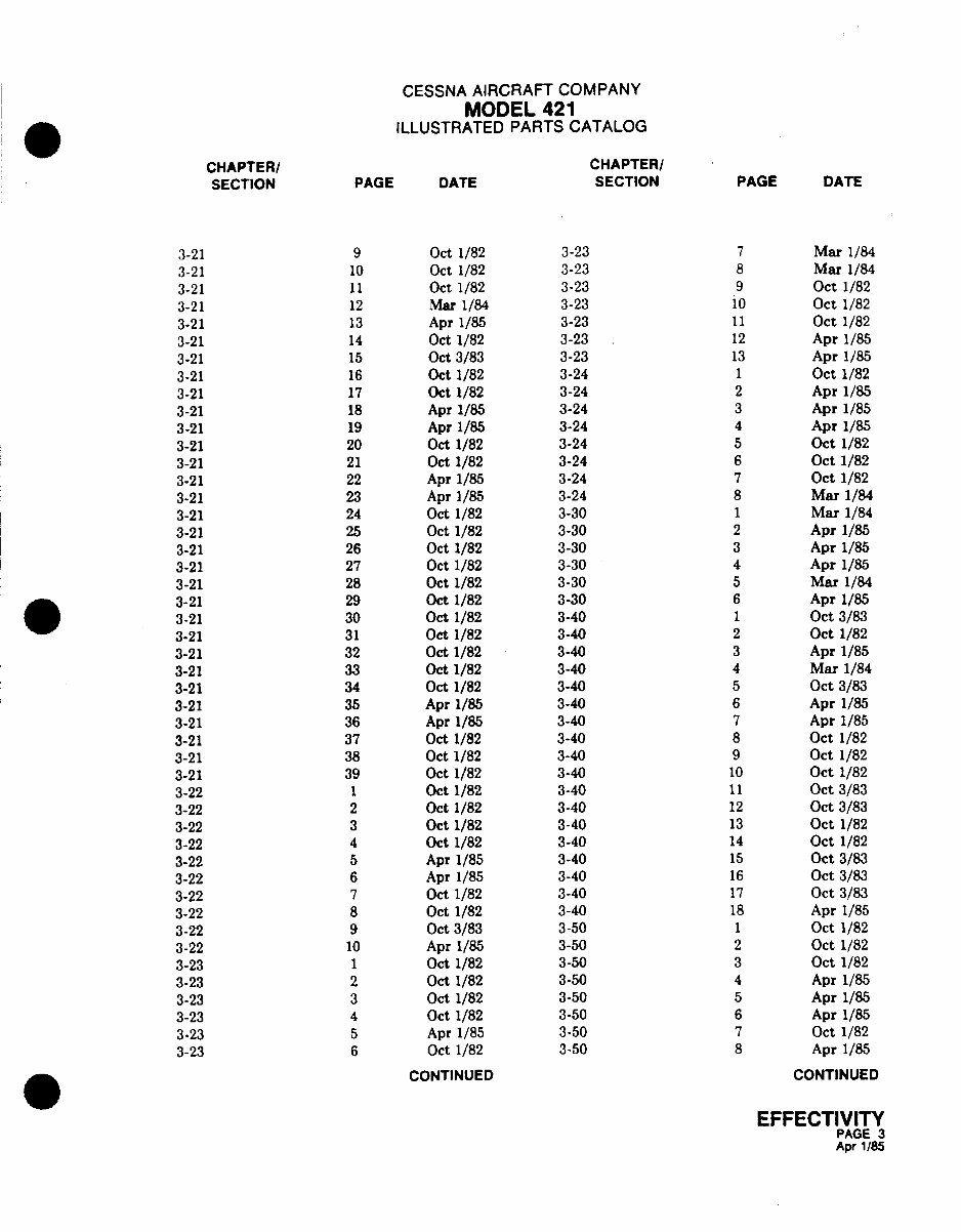 Cessna 421C IPC parts manual P654-3-12 1976 - 1985 preview img 7