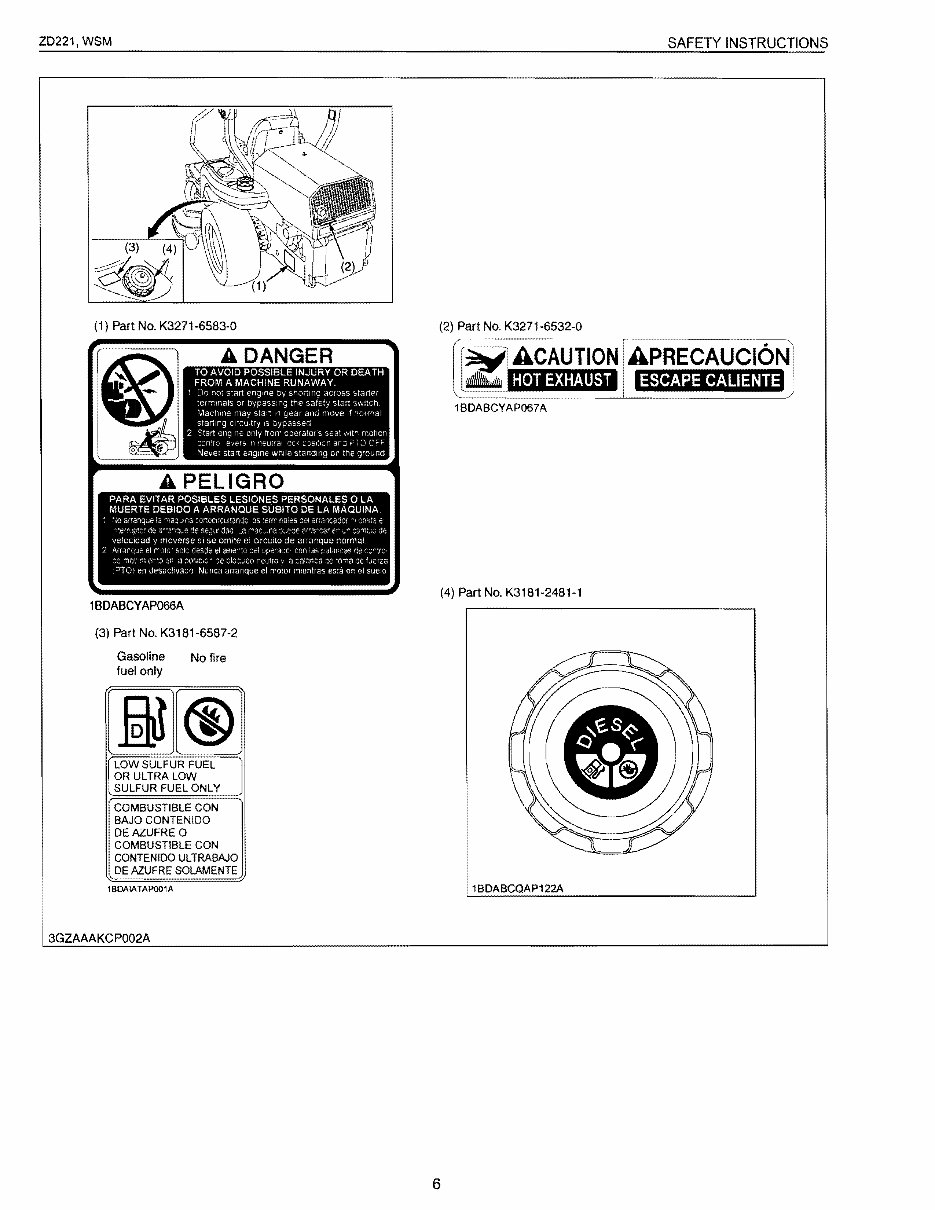 KUBOTA ZD221 ZERO TURN MOWER Workshop Service Manual preview img 6