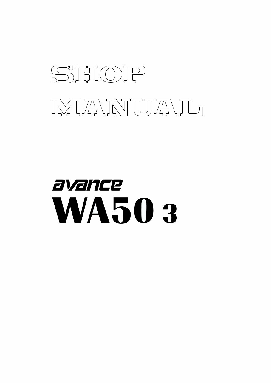 Komatsu WA50-3 workshop manual. preview img 1