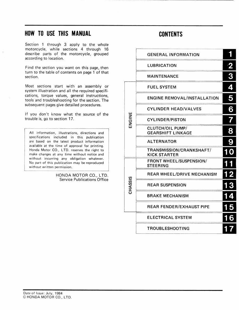 HONDA ATC200X サービスマニュアル 1983-1985 Honda ATC200X Service Manual | Download Manual