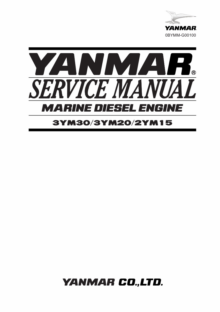 YANMAR 3YM30, 3YM20, 2YM15 Marine Diesel Engine Service Repair Manual preview img 1