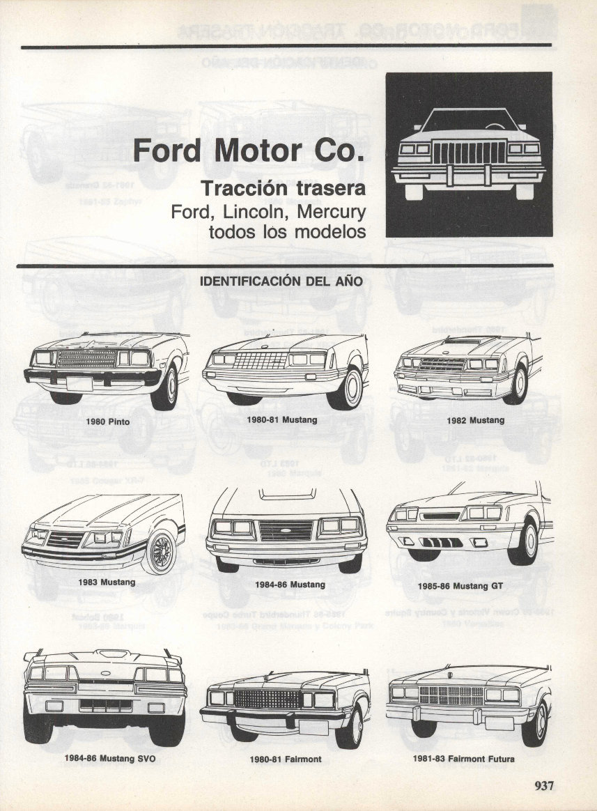 1979-1987 Ford Thunderbird Service & Repair Manual (Spanish) preview img 2