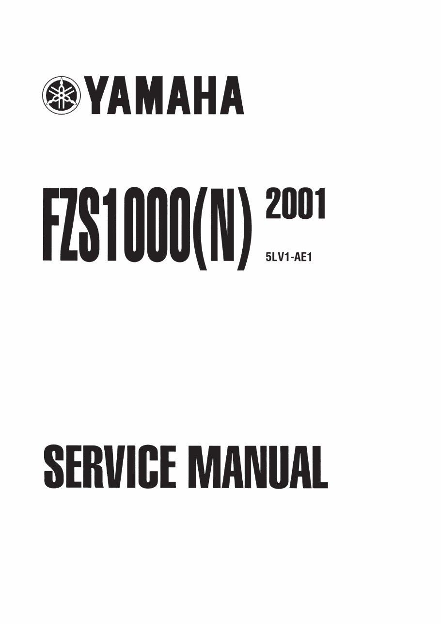 Yamaha FZ1 Fazer FZS1000 2001-2005 Workshop Service Manual