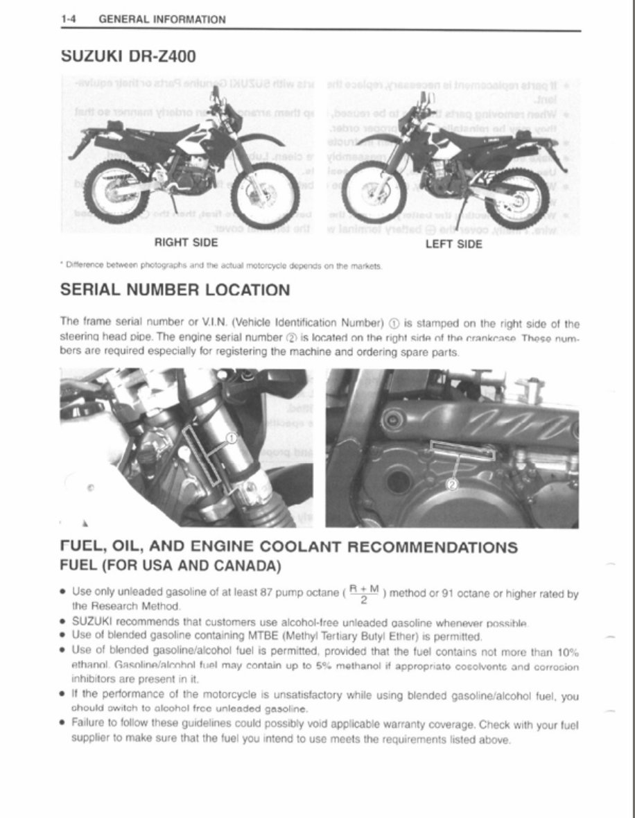 Suzuki DRZ400 DRZ 400 DR-Z400 00-07 Workshop Manual preview img 7