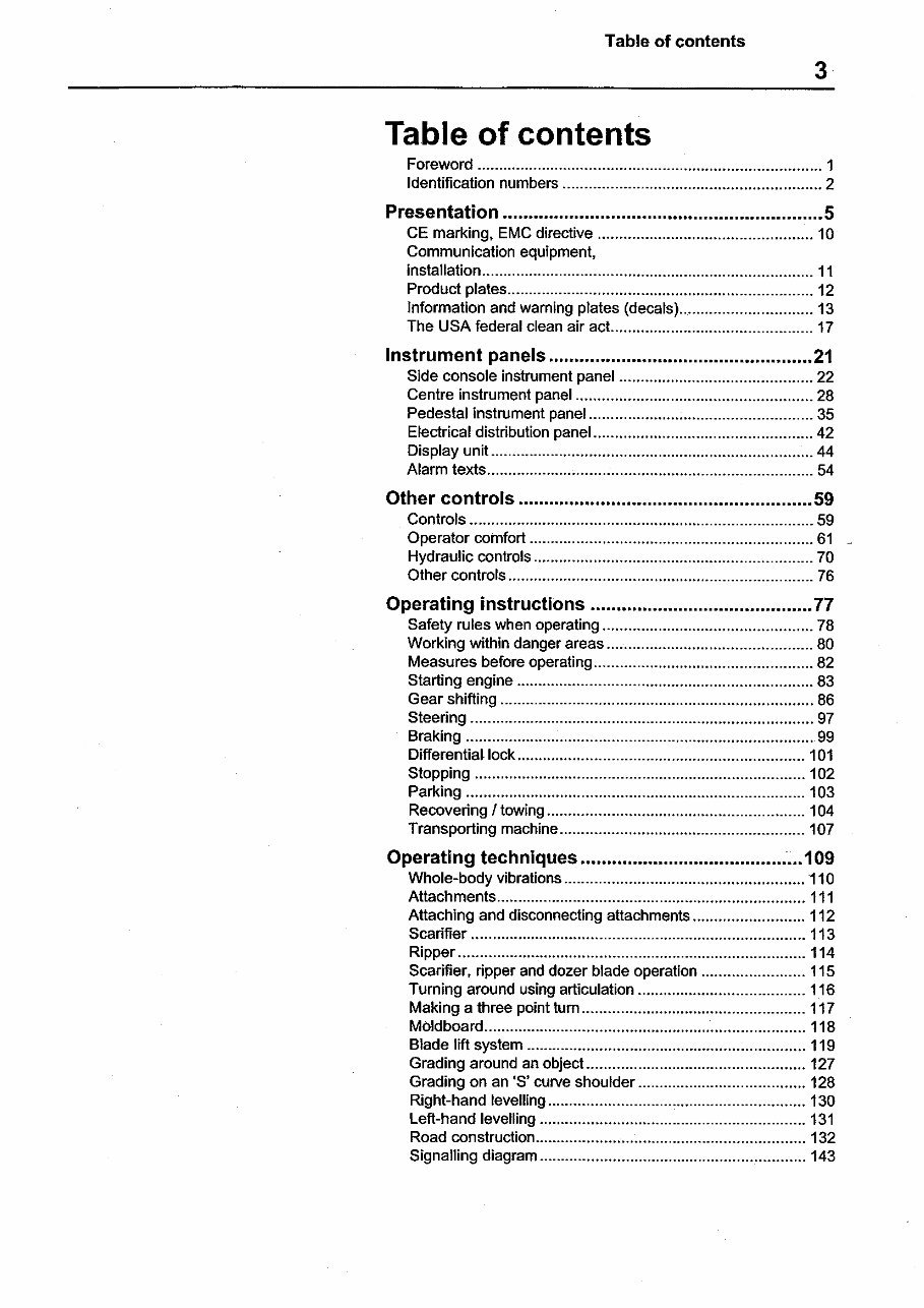 Volvo G900 series grader operators manual preview img 5