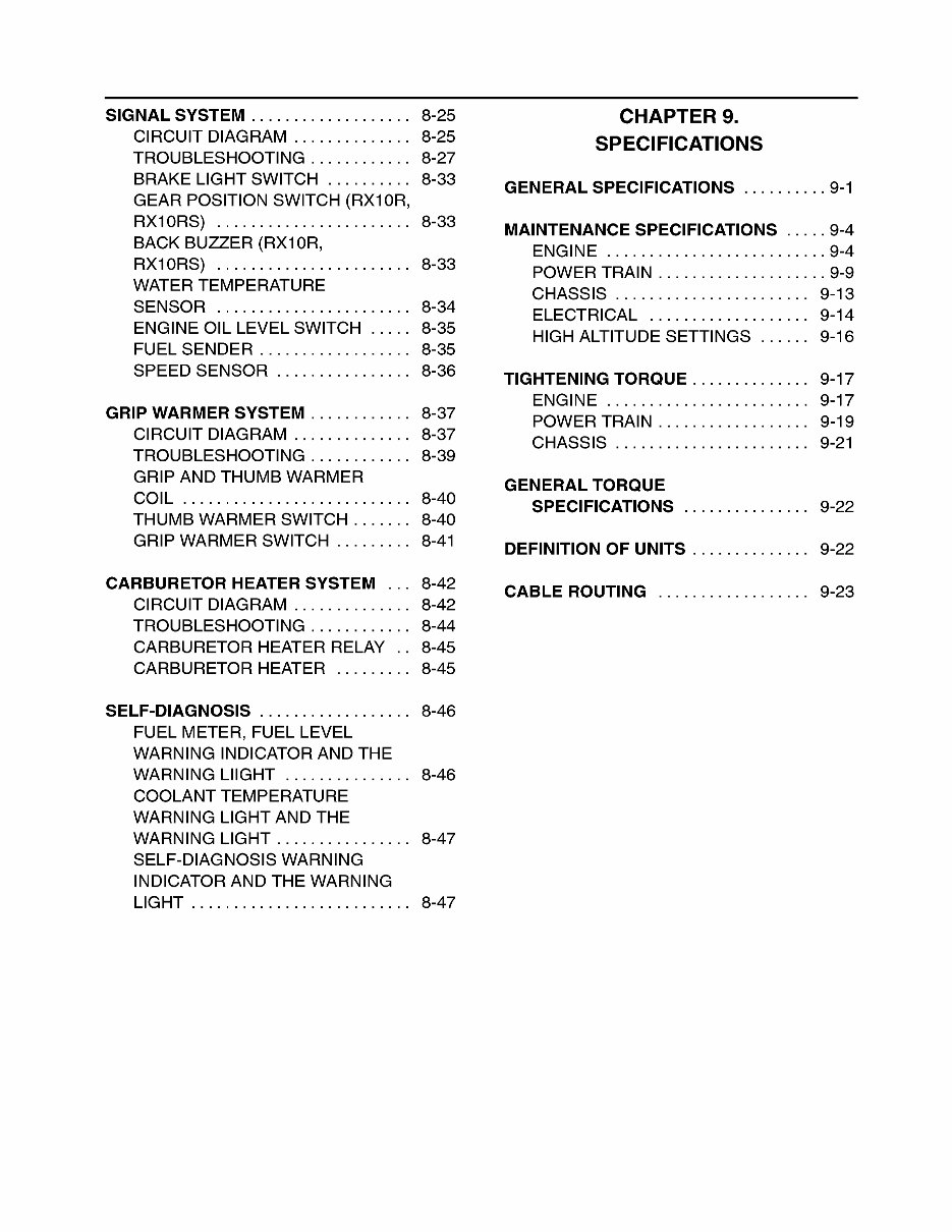 2012 Yamaha APEX / SE / XTX Snowmobile Service Repair Maintenance Overhaul Workshop Manual preview img 9