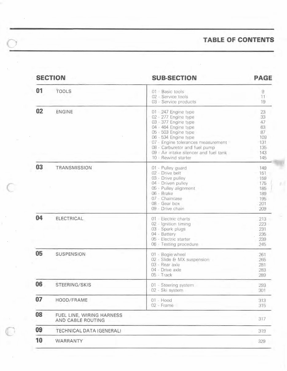 1983 SKI DOO CITATION 4500 Factory Service & Work Shop Manual preview img 7