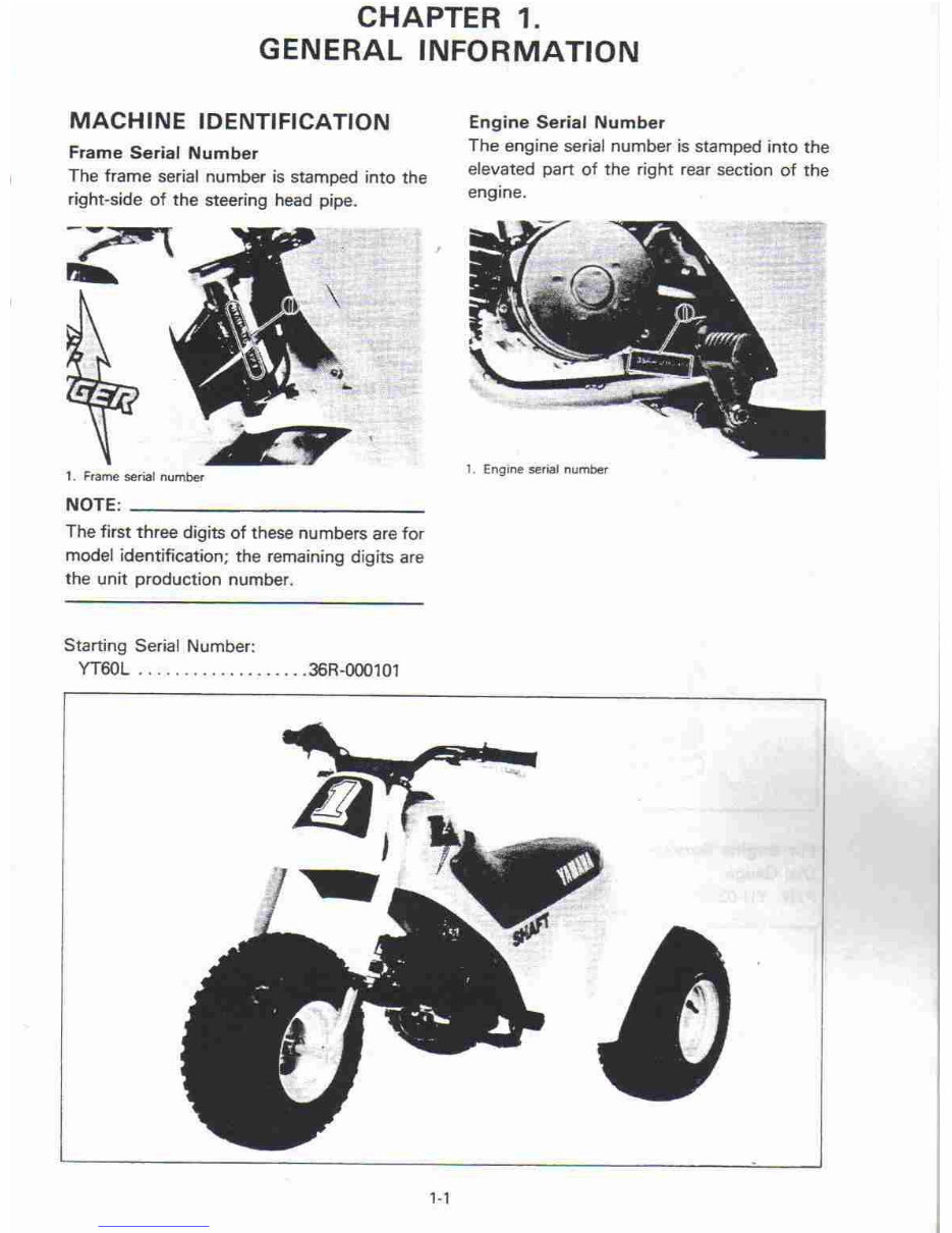 1984-1985 Yamaha Tri-Zinger YT60 Service & Repair Manual preview img 5