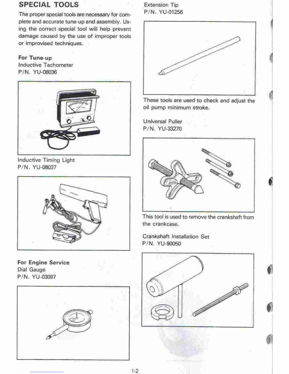 1984-1985 Yamaha Tri-Zinger YT60 Service & Repair Manual preview img 6