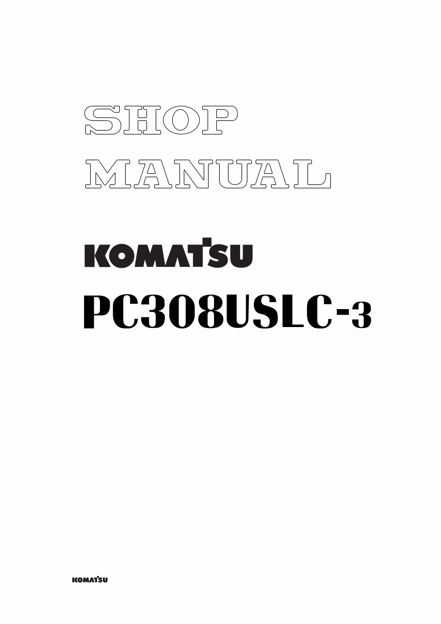 Komatsu Excavator Factory Service & Work Shop Manual preview img 1