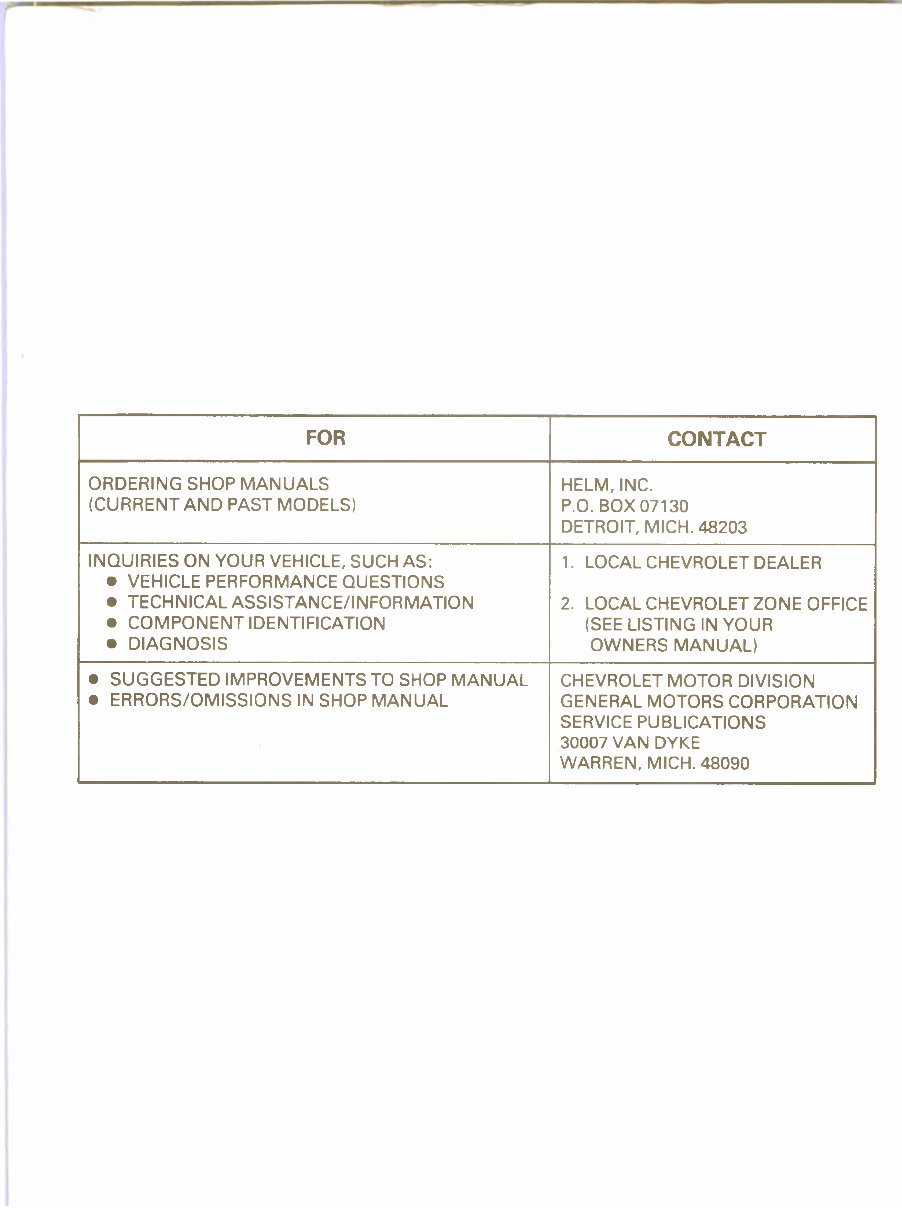 1983 Chevrolet Light Duty Truck 10 To 30 Service & Repair Manual preview img 2