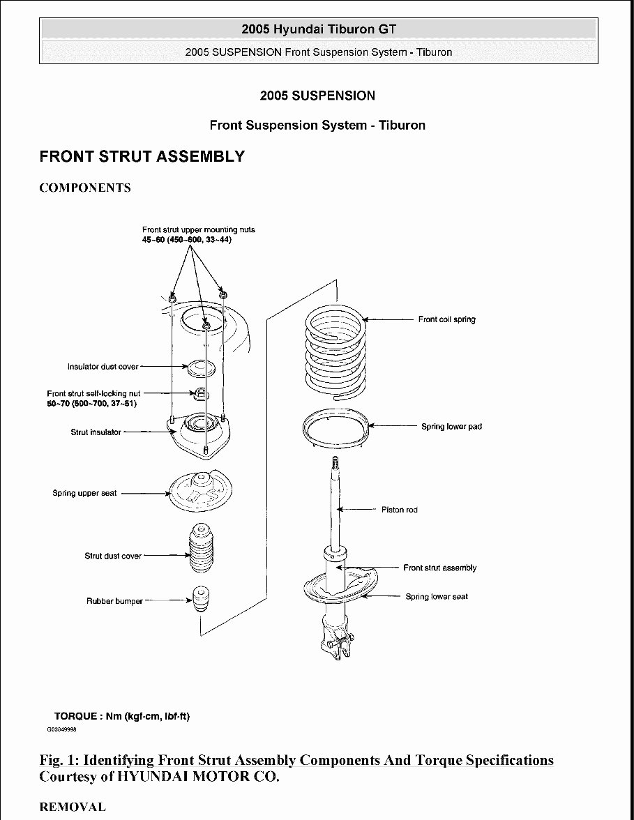 2001 Hyundai Tiburon Service & Repair Manual preview img 1