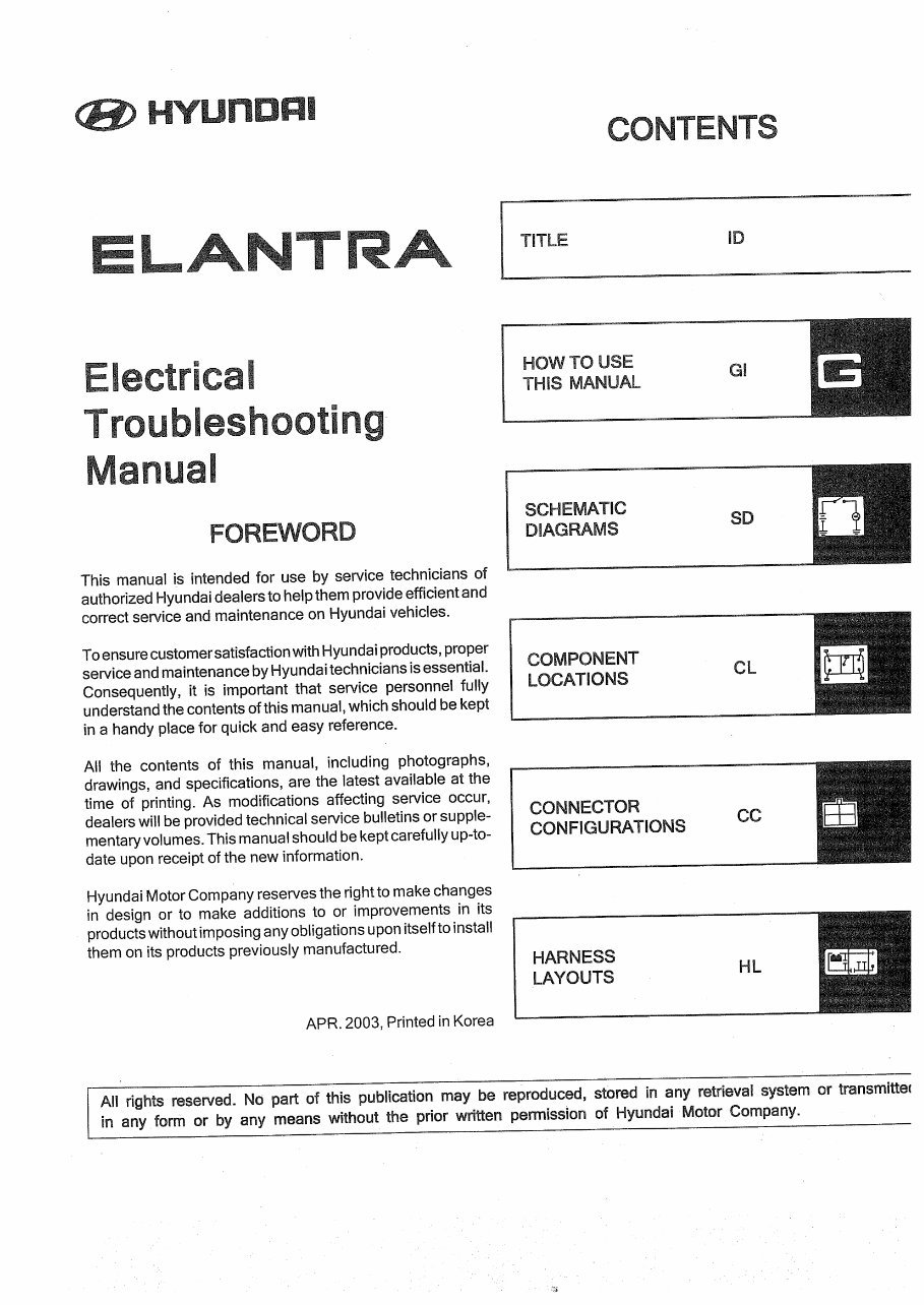 2004 Hyundai Elantra Service & Repair Manual Software preview img 1
