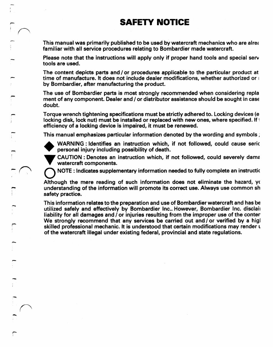 1994 BOMBARDIER SEA-DOO GTX 5862 Factory Service & Work Shop Manual preview img 7