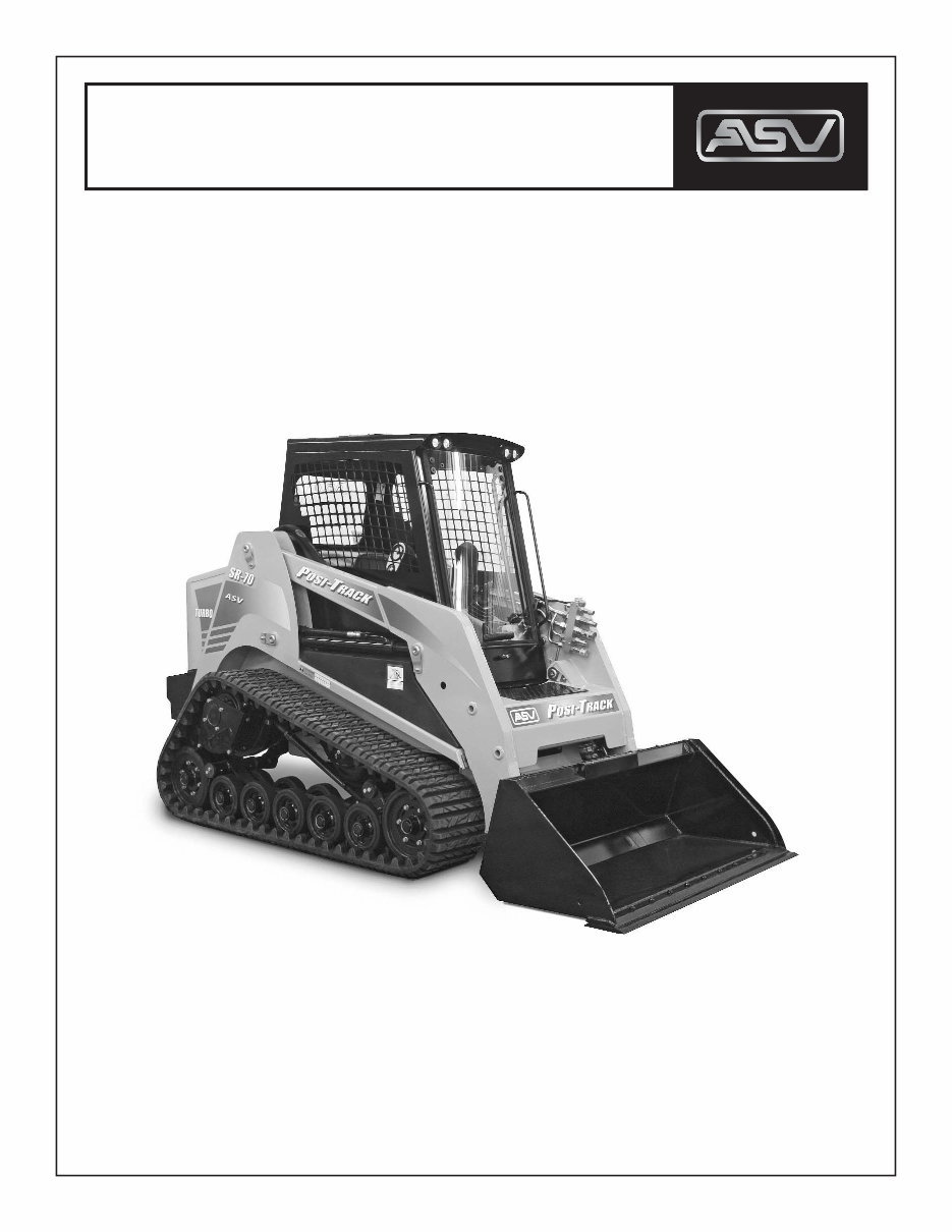 ASV Posi-Track SR 70 Track Loader Master Parts Manual preview img 1