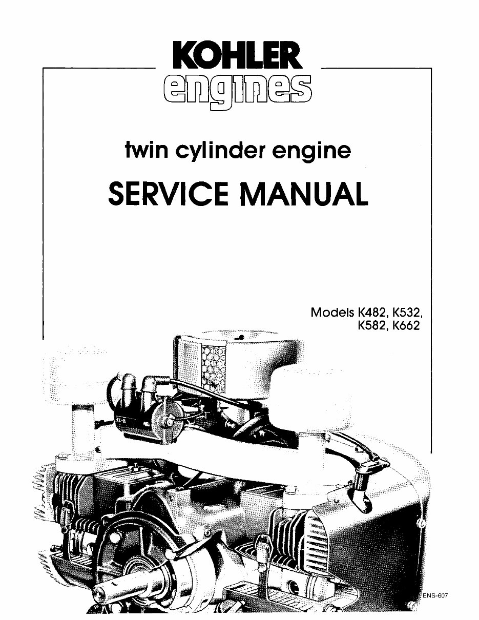 KOHLER K Series Model K582 23HP Engine Workshop Manual preview img 1