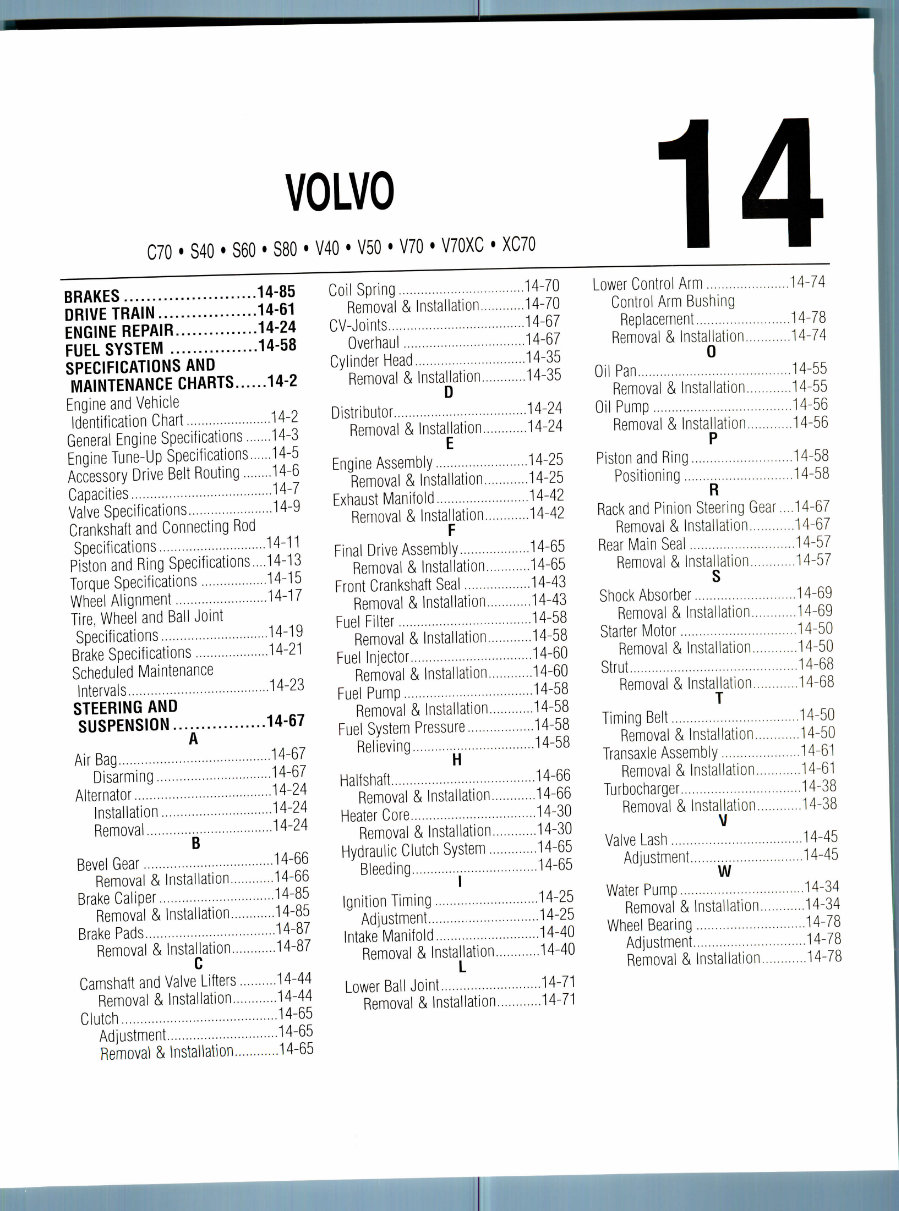 2000 Volvo S80 Service & Repair Manual Software preview img 1
