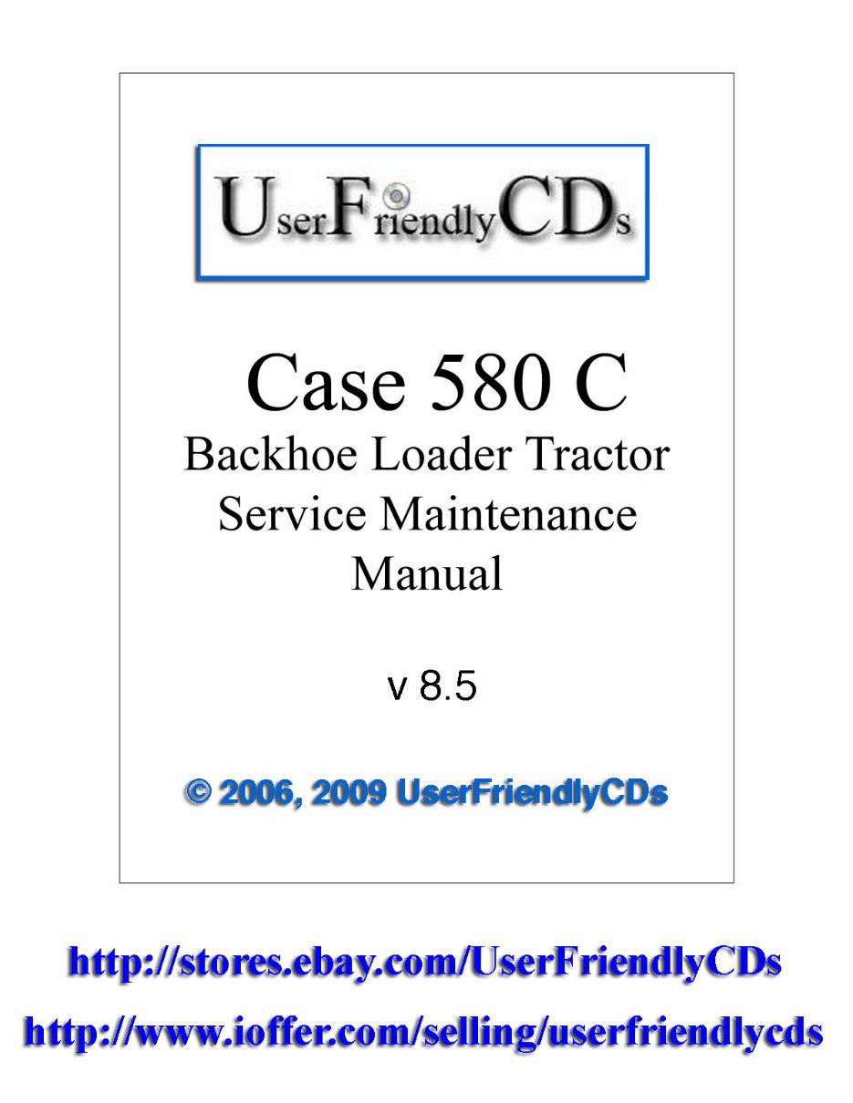 Case 580C TLB Tractor Service Manual, Owners & Parts Catalog -3- Manuals - preview img 1