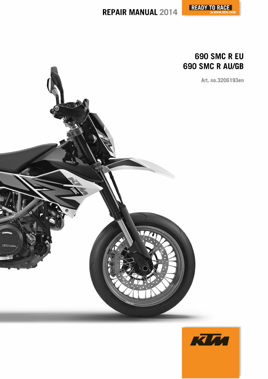 2014 KTM 690 SMC R Service & Repair Manual | Download Manual