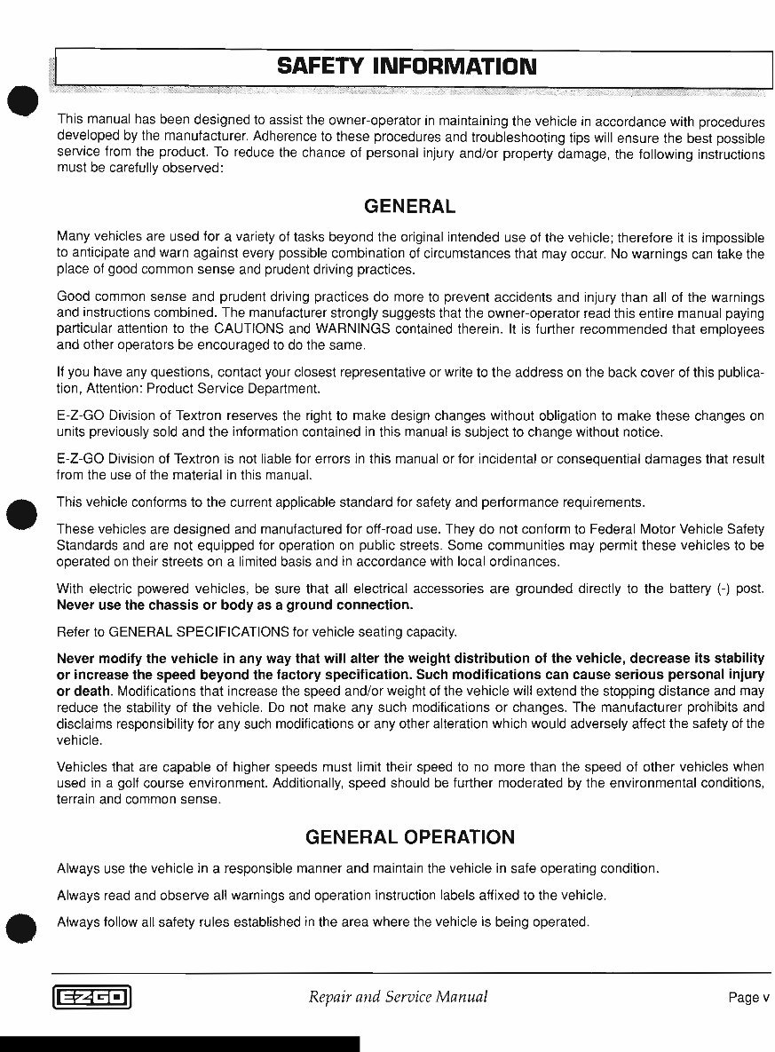 EZ-GO Freedom & PDS Freedom Complete Workshop Service Repair Manual 2001 2002 2003 2004 2005 2006 preview img 5