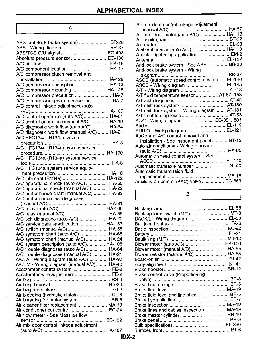 1999 Nissan Maxima Service & Repair Manual preview img 2