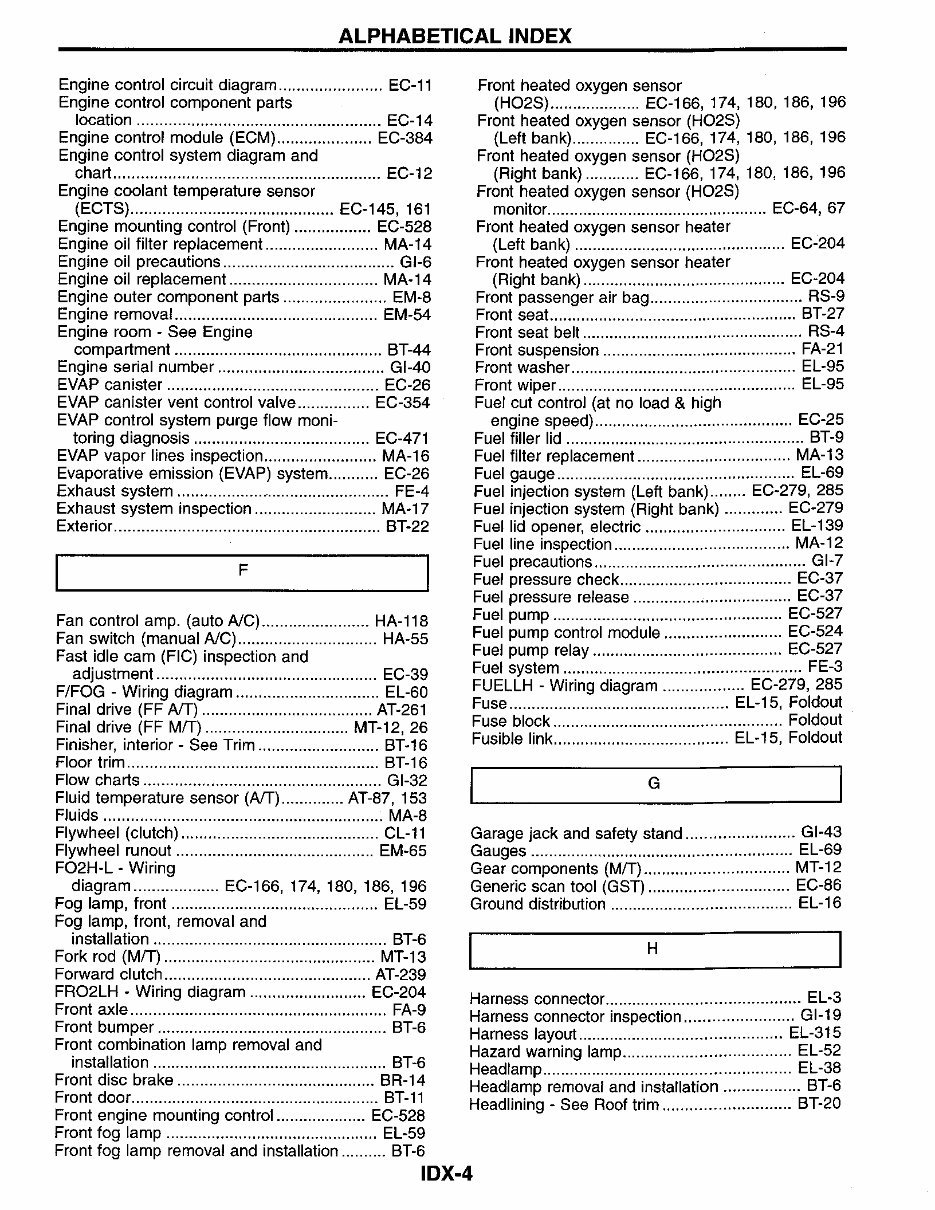 1999 Nissan Maxima Service & Repair Manual preview img 4