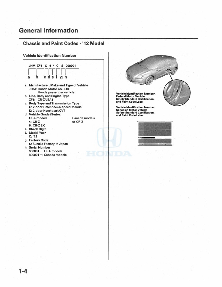 2014 Honda CR-Z Repair Manual preview img 6