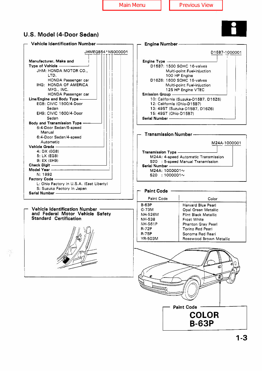 1992-1995 Honda Civic Service & Repair Manual preview img 5