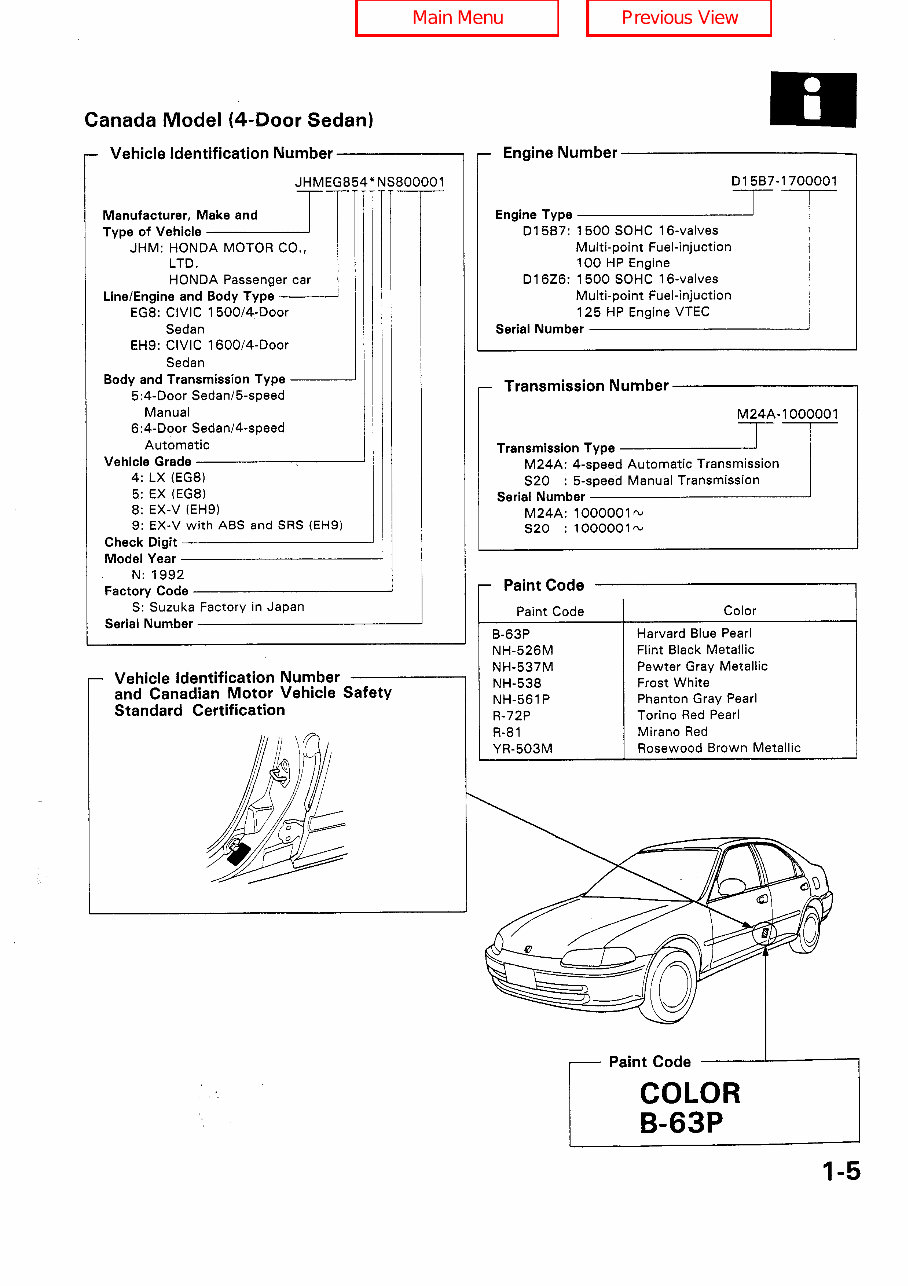 1992-1995 Honda Civic Service & Repair Manual preview img 7