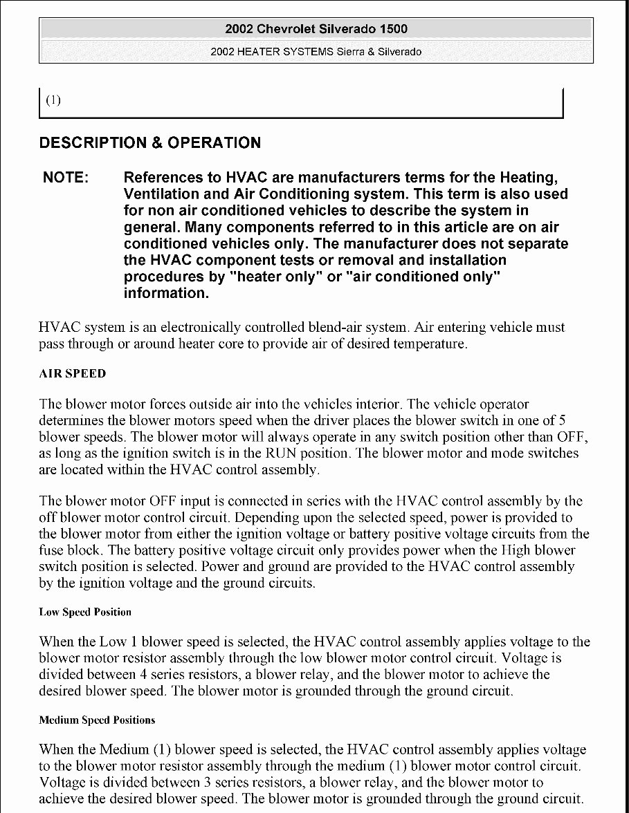 2002 Chevrolet Silverado 2500 Service & Repair Manual preview img 2