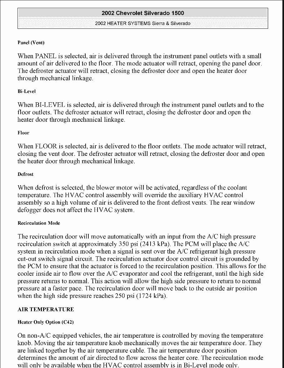 2002 Chevrolet Silverado 2500 Service & Repair Manual preview img 4